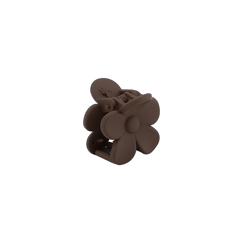 Set 2 Kẹp Tóc Đuôi Ngựa Màu Khaki Phong Cách Hàn Quốc Cho Nữ