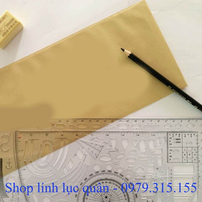 Thước trắng vẽ chỉ huy tham mưu 28x11.5cm