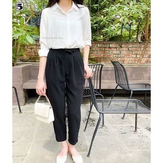 Quần baggy nữ cạp thắt nơ Twentyfive N616