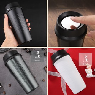 HCM - Ly giữ nhiệt uống cà phê vân chấm bi thời trang 500ml