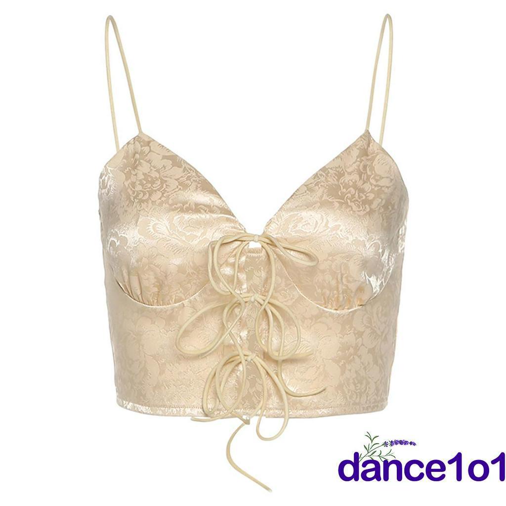 Áo Lửng Hai Dây In Họa Tiết Hoa Quyến Rũ Dành Cho Nữ