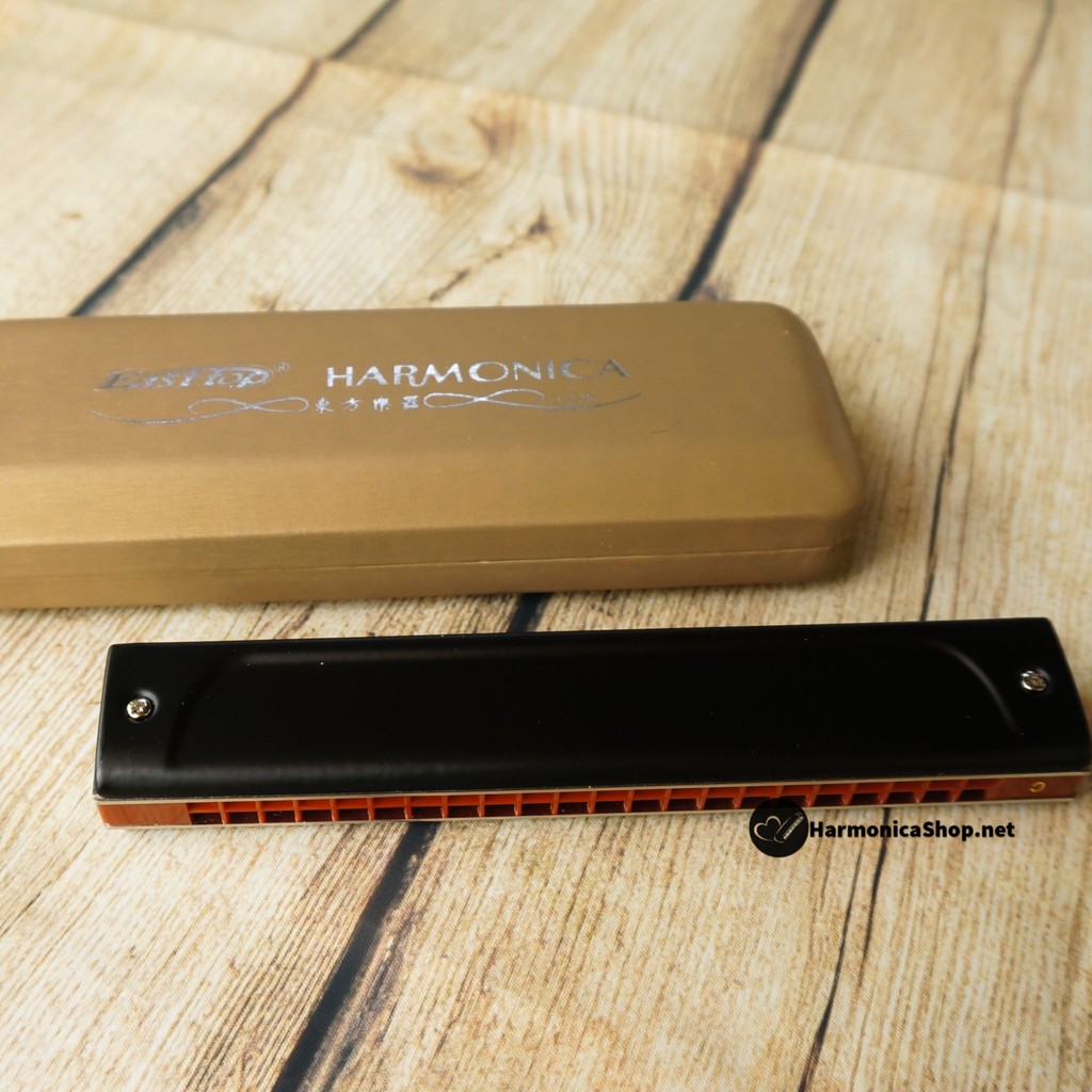 🎵Kèn Harmonica 22 lỗ 🎶 Tremolo Easttop T22K - Màu Đen