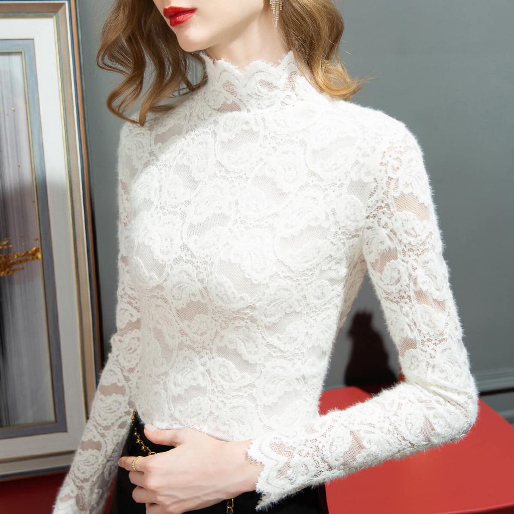 CJ376 - Áo ren nữ lót nỉ/ không lót nỉ thu đông hàng nhập