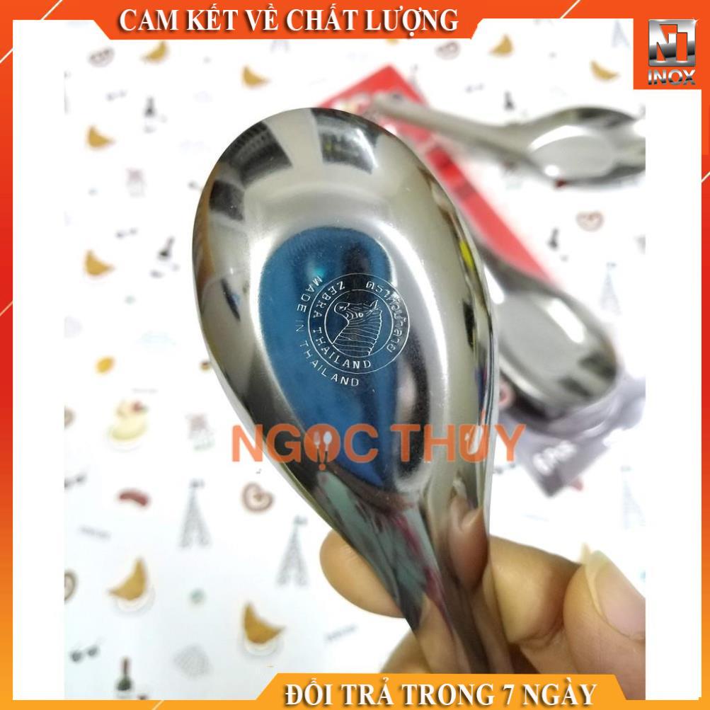Vỉ 6 thìa/ muỗng inox ZEBRA size L & Zumbo Thái Lan