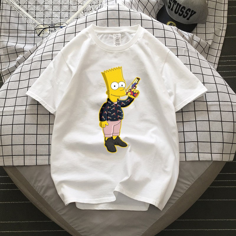 Áo phông unisex form rộng bart simpson 2