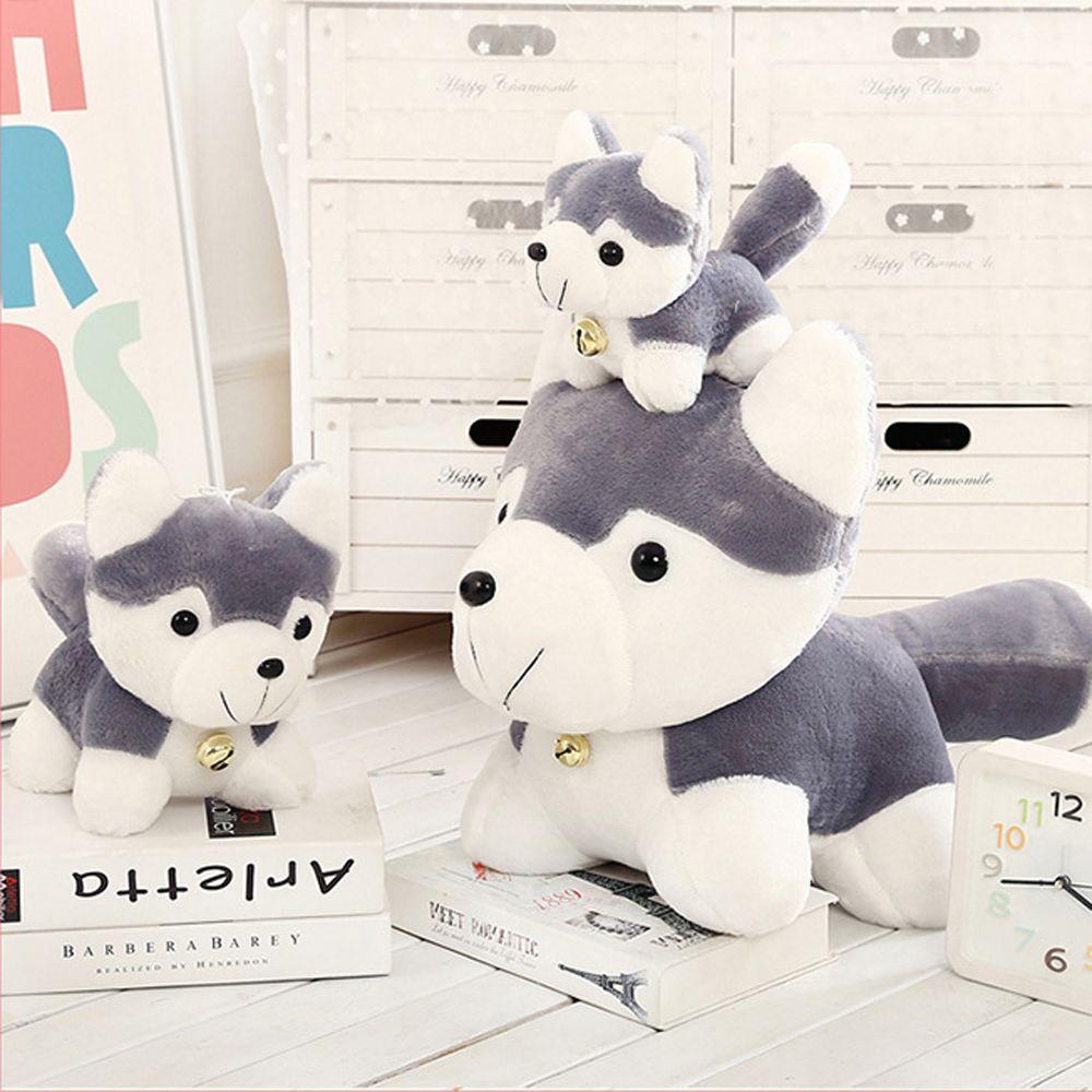 ANEMONE Gối Ôm Nhồi Bông Hình Chú Chó Husky Hoạt Hình Dễ Thương