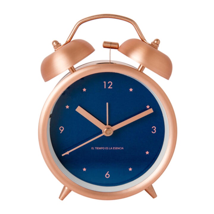 Đồng Hồ Để Bàn ARTBOX Hàn Quốc Bằng Kim Loại Mặt Nhám Màu Vàng Hồng (Lớn)