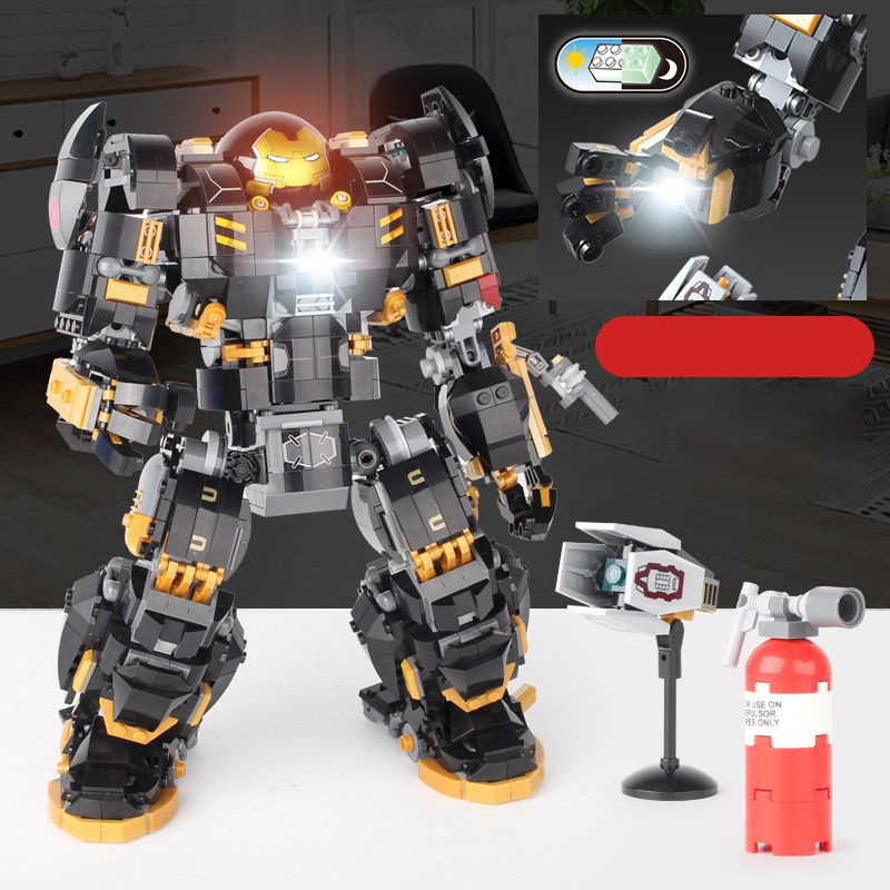 Đồ chơi lắp ráp Hulkbuster Black - Jisi 7142 Xếp hình thông minh Marvel Hulkbuster - Đồ chơi trí tuệ