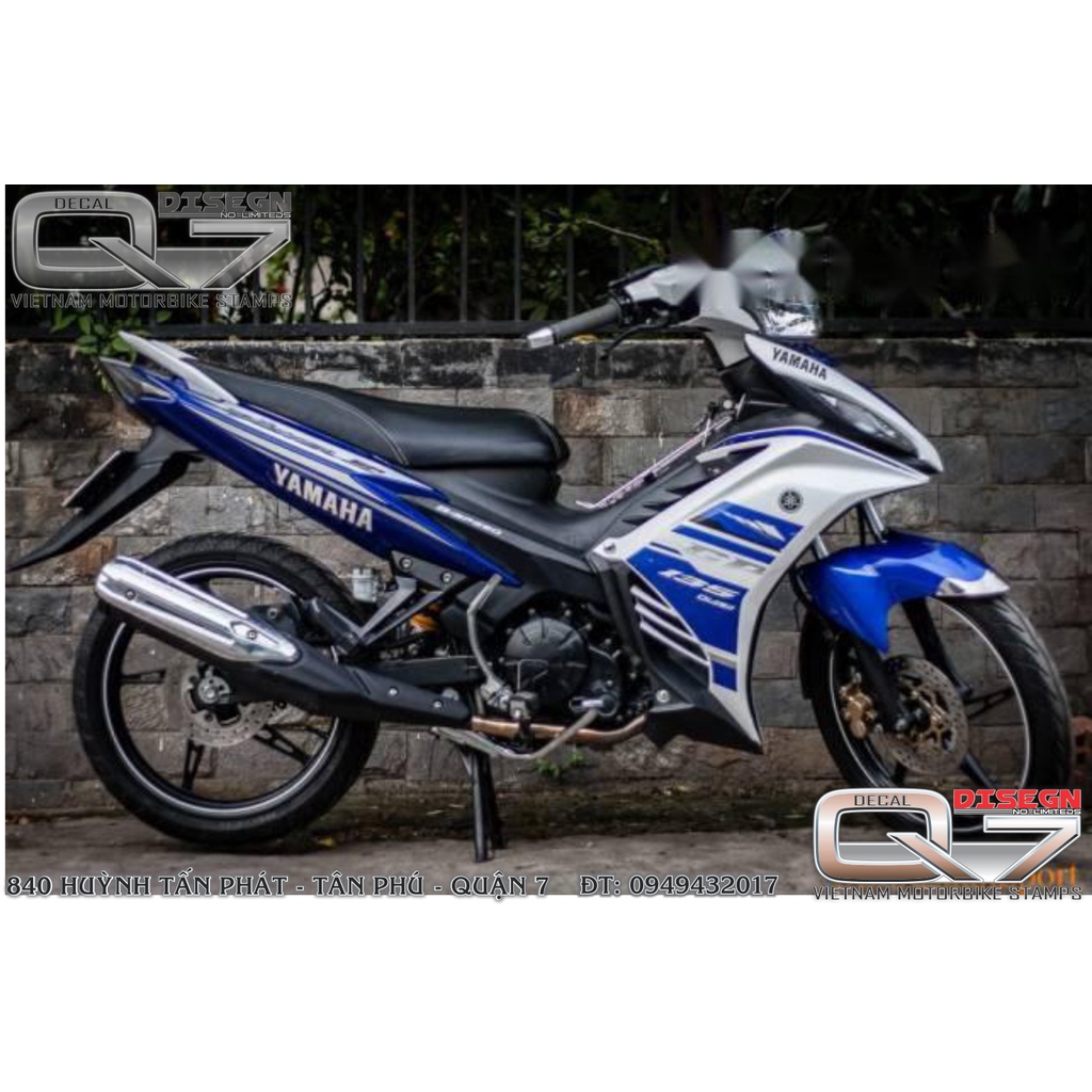 TEM RỜI EXCITER 2011 GP 2014 XANH TRẮNG