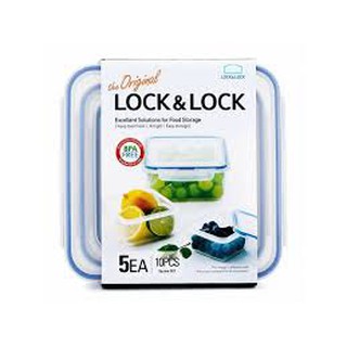 Bộ hộp nhựa bảo quản thực phẩm lock&lock hpl980clq5