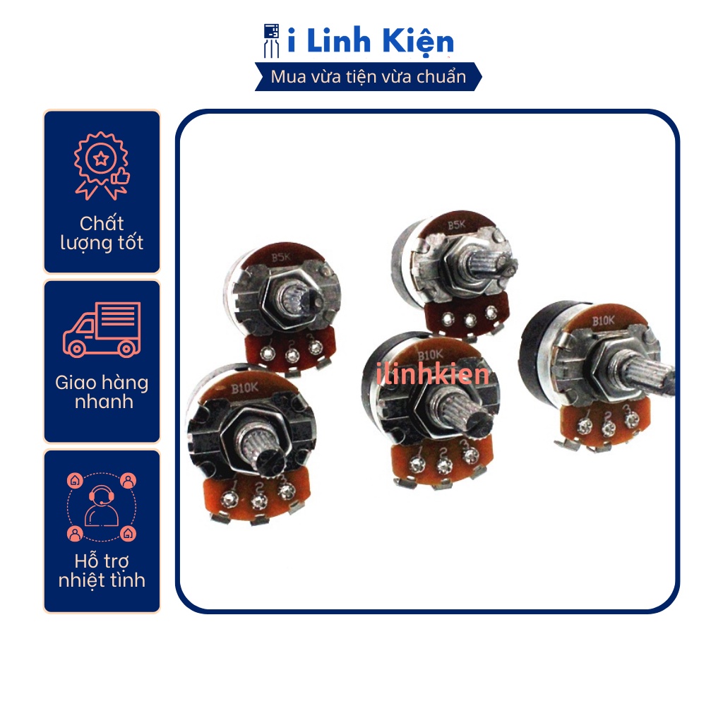 Chiết áp công tắc 10K WH138-1 B10K chất lượng tốt