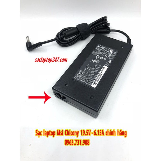 Sạc laptop Msi Chicony 19V 6.15A chính hãng