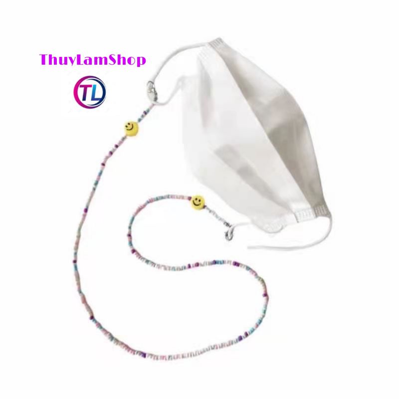 Dây đeo trang trí khẩu trang/kính mắt hình mặt cười chống trượt rớt tiện lơi dễ thương vui vẻ