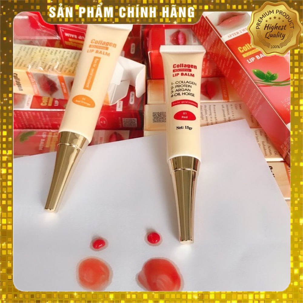 Dưỡng môi Collagen Lip Blam kích màu cho môi sau phun xăm - hết thâm môi lên màu đẹp sau phun
