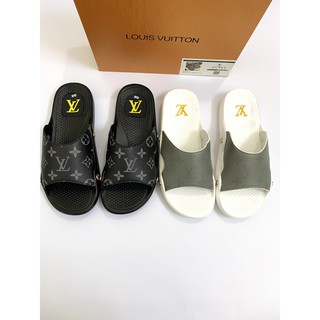 dép nam đế đúc cao su nguyên khối, dép lv hot hàng fullbox có sẵn.