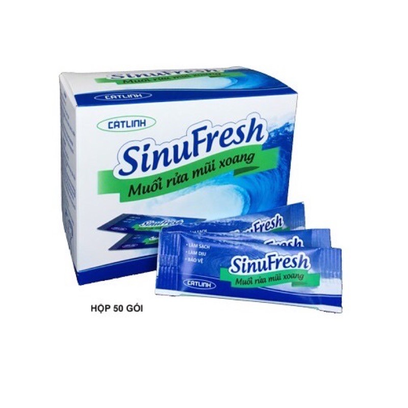 ✅Gói Muối rửa mũi xoang Sinufresh( Cát Linh)⚡️FREESHIP+HOÀN XU⚡️Sạch sâu,êm mũi,không cay mũi ,dùng được cho cả trẻ nhỏ