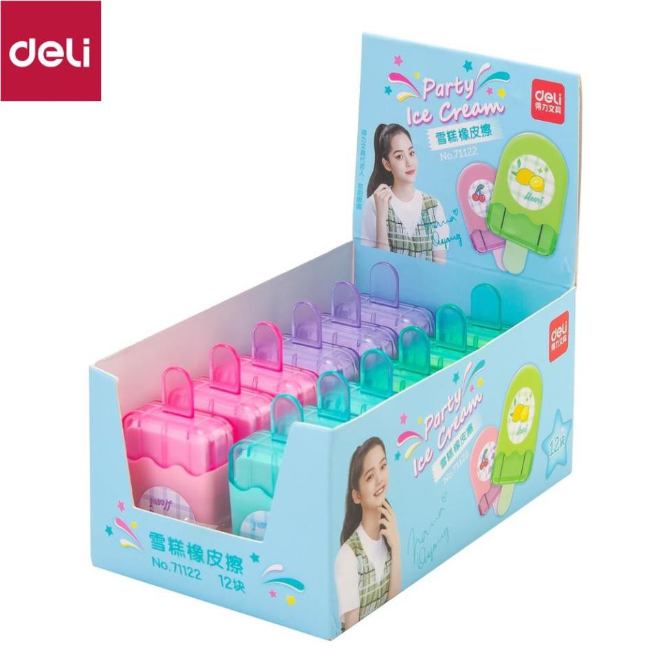 Gôm tẩy màu Deli hình que kem - 1 chiếc - 71122 [Deli]