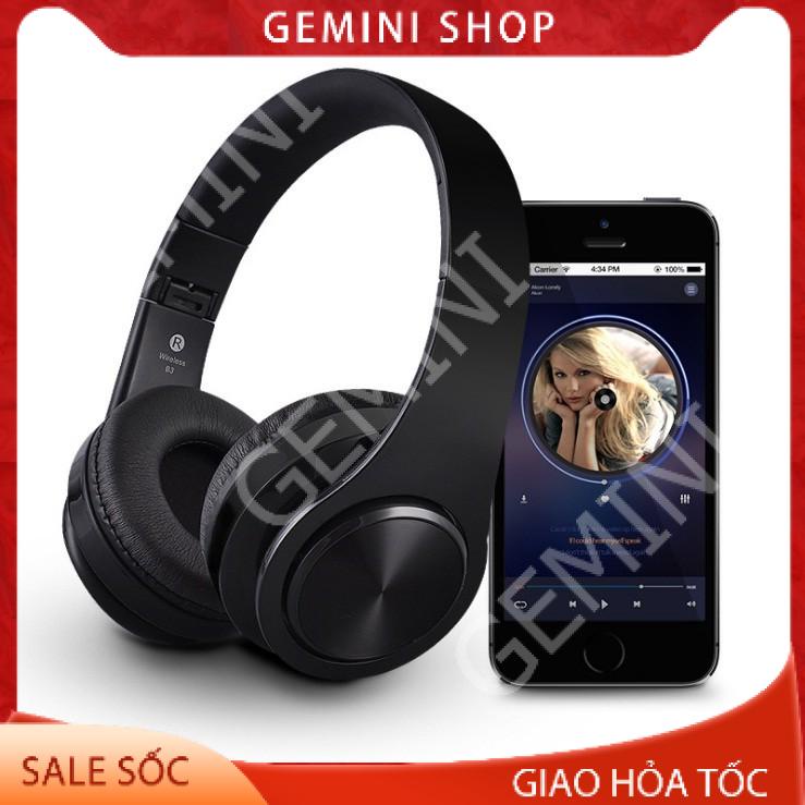 Tai Nghe Bluetooth Chụp Tai Hỗ Trợ Thẻ Nhớ, Âm Bass Khỏe Có Thể Gập Lại B3