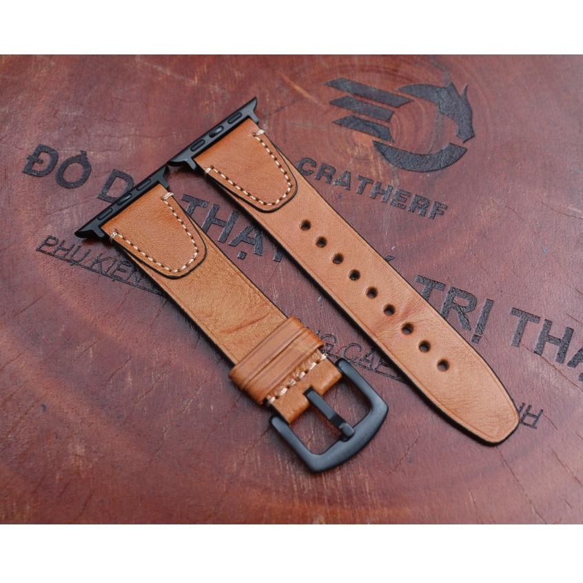 Dây da cho đồng hồ AW Da Bò Pullup Khóa Thép 316L Dành Cho Series SE 7| 6 | 5 | 4 | 3 | 2 | 1