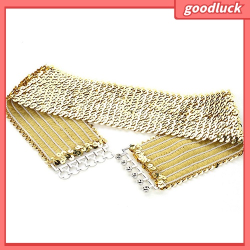 Thắt Lưng Bản Rộng Đính Kim Sa Lấp Lánh Cho Nữ