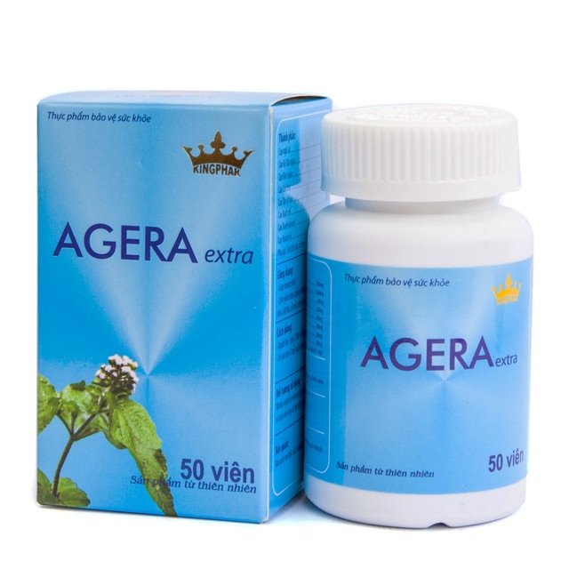 AGERA Extra Kingphar Hộp 50 viên - Hỗ Trợ Giảm Nghẹt Mũi,hắt hơi và sổ mũi, nhức đầu do viêm mũi dị ứng, viêm xoang