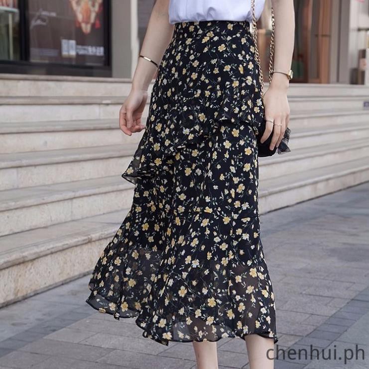 Chân Váy Maxi Dài In Hoa Bằng Vải Chiffon Thời Trang Xuân Hè 2020 Cho Nữ 💯 *