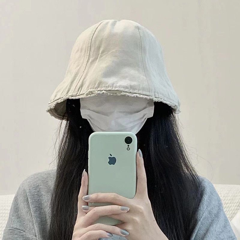 Nón Tai Bèo Chống Nắng Màu Trơn Phối Ren Tua Rua Thời Trang Hàn Quốc Cho Nữ