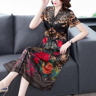 Đầm Lụa Cổ Chữ V Phong Cách Vintage Thời Trang 2020 Cho Nữ