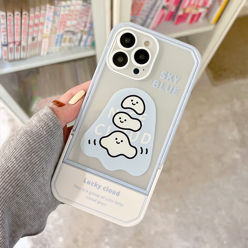 Ốp lưng iphone Ốp Điện Thoại Kèm Giá Đỡ Tàng Hình Họa Tiết Hoạt Hình Dễ Thương Cho iphone14pro / 13 11Pro xs 7 / 8 Dinuo case