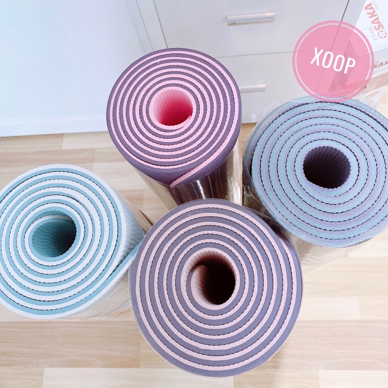 Sale !!! Thảm Tập YOGA,GYM  TPE Cao Cấp 2 Lớp  Dầy 6mm Thể Dục Tại Nhà (SP001748 ) Shop Phúc Yến