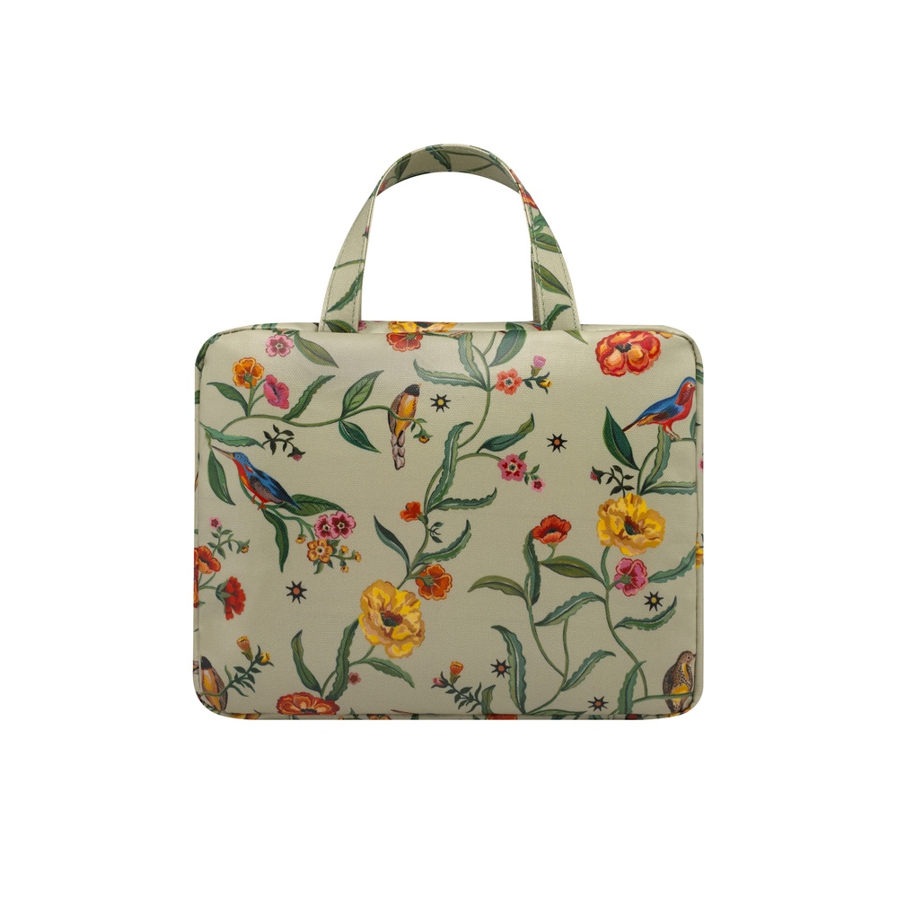 Cath Kidston - Túi đựng đồ dùng nhà tắm/Two Part Wash Bag - Summer Birds - Green -1049657