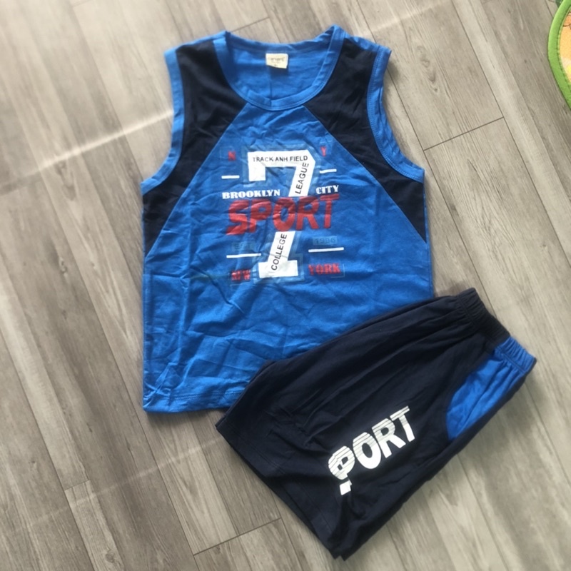 {18-35kg} Bộ sát nách bé trai size đại chất cotton mát (link 3)
