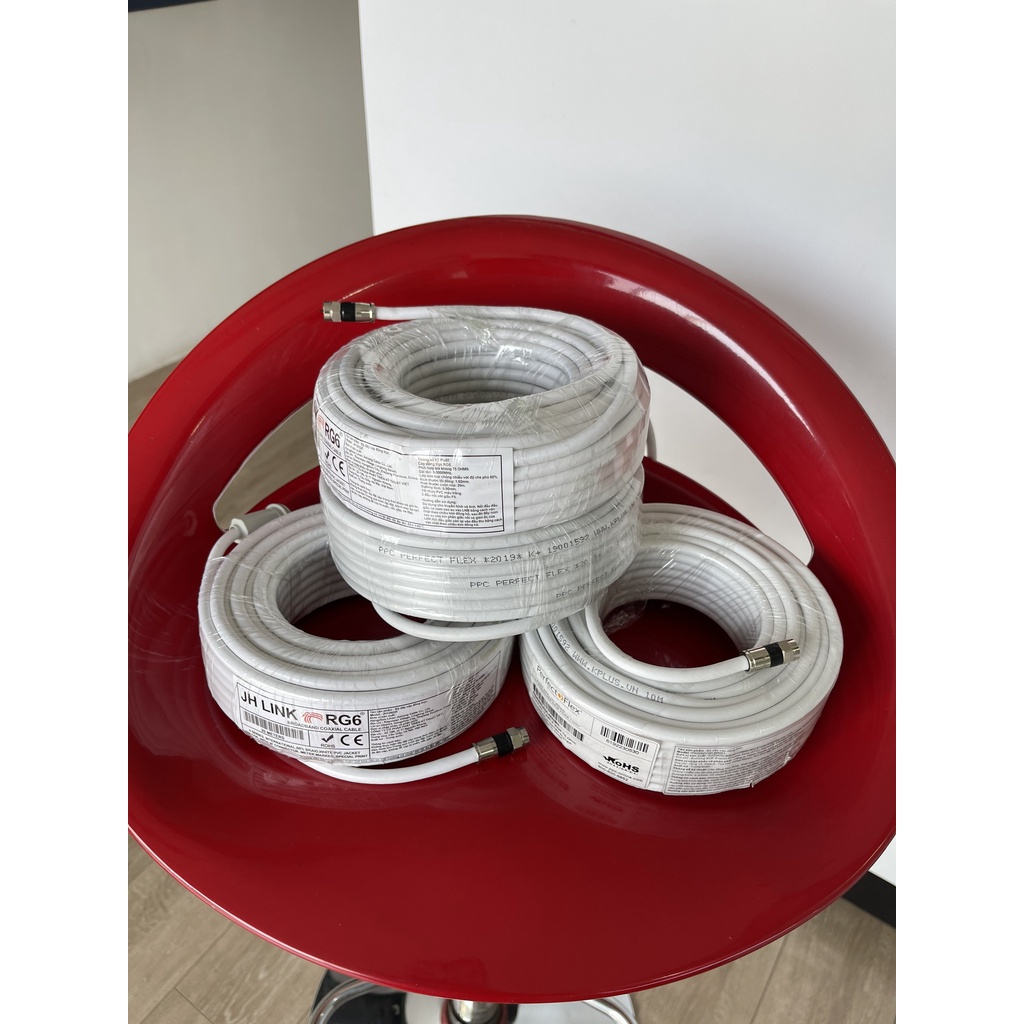 Cáp đồng trục chính hãng K+ 20m (bấm sẵn 2 đầu)