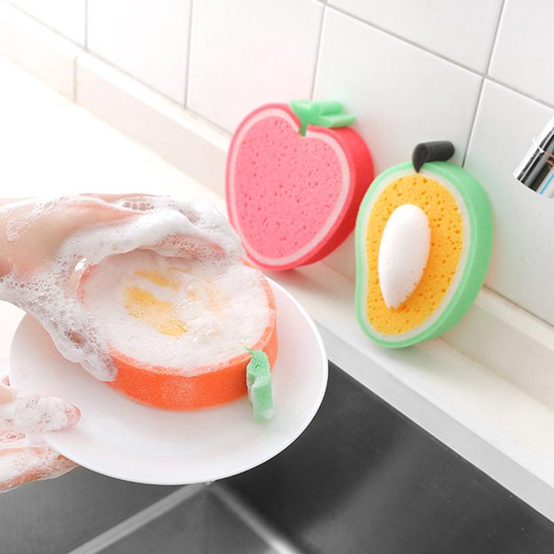 Miếng bọt biển rửa chén dày dặn hình trái cây dễ thương