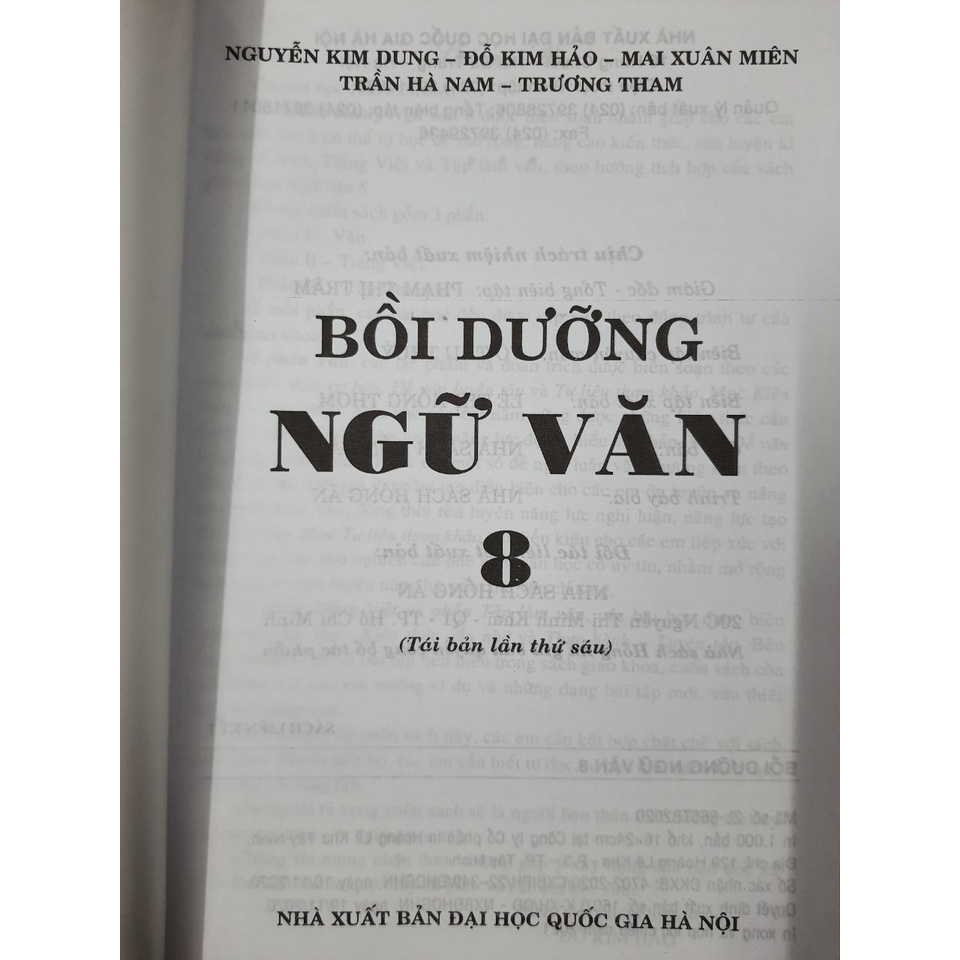 Sách - Bồi dưỡng Ngữ Văn 8