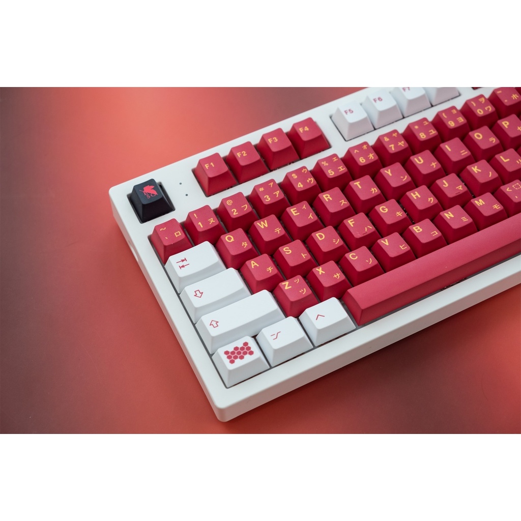 129 Phím EVA-02 Keycaps Cherry Profile Asuka Langley Soryu Anime PBT DYE-SUB Bàn phím cơ Keycap