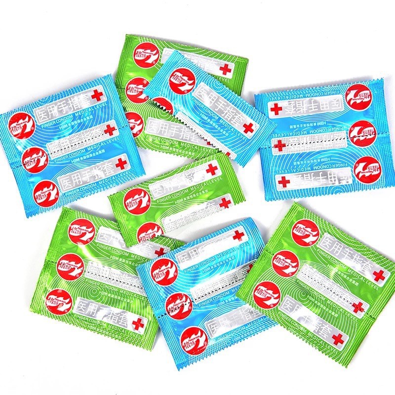 Combo 20 chiếc bao đeo ngón tay hỗ trợ nữ giới bảo vệ vùng kín, nam giới đeo kích thích màn dạo đầu thêm hoàn mỹ