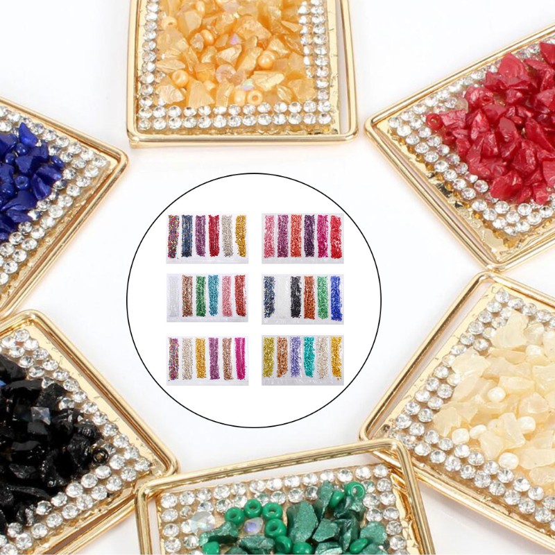 Đá Nhựa Resin Màu Đỏ Làm Móng Nghệ Thuật