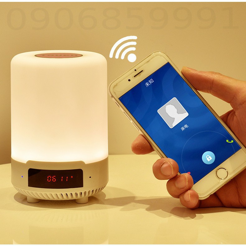 Đồng Hồ Báo Thức + Đèn Ngủ Cảm Ứng + Loa Bluetooth