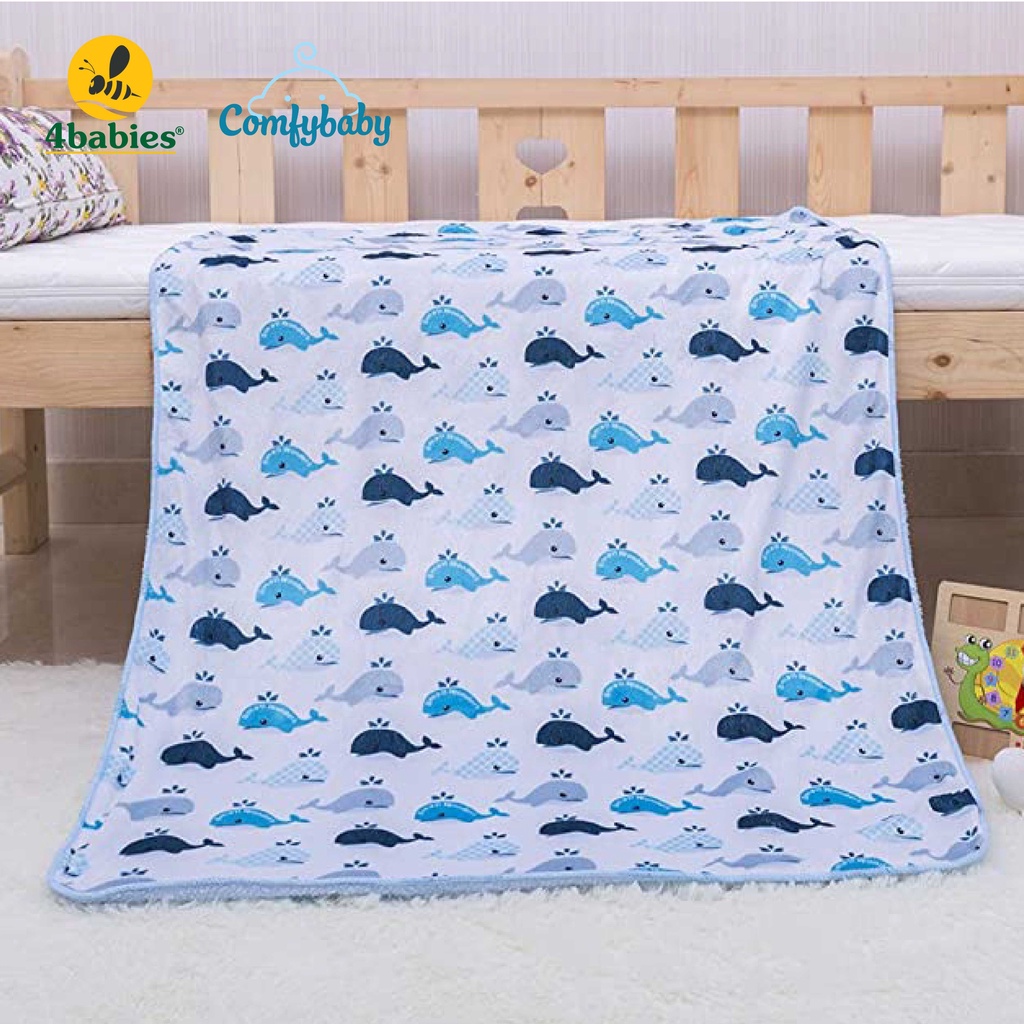 Chăn lông tuyết mịn 2 lớp Comfybaby KT 76x102cm - dành cho bé và gia đình - Hàng chính hãng