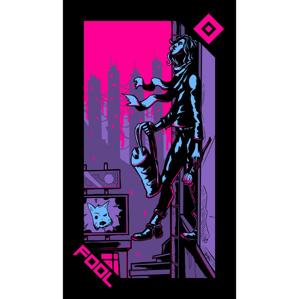 Bộ Bài Neon Moon Tarot - Pocket Edition (Mystic House Tarot Shop) - Bài Gốc Authentic Chính Hãng 100%