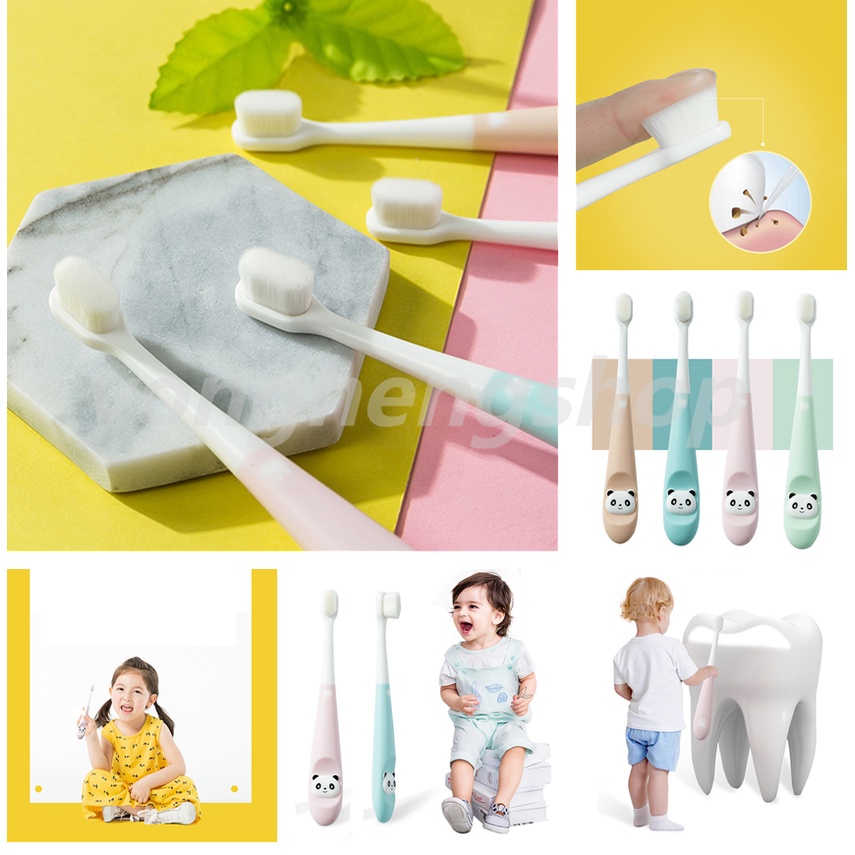 Bàn chải đánh răng lông mềm màu ngẫu nhiên dành cho bé từ 1 - 3 tuổi