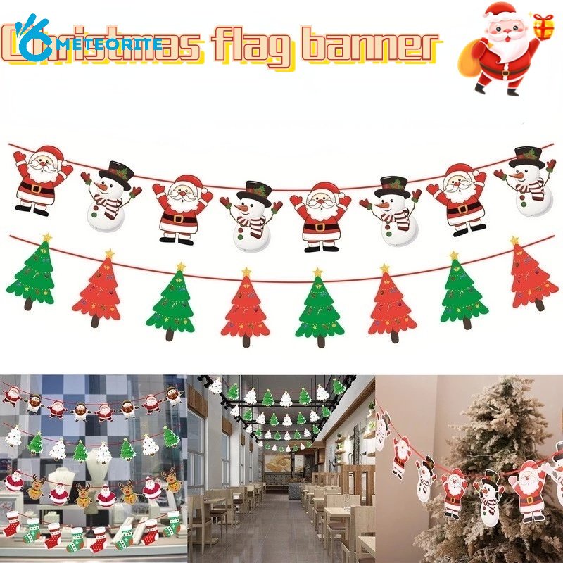 Dây Treo Trang Trí Giáng Sinh Nhiều Màu Họa Tiết Hoạt Hình Dễ Thương