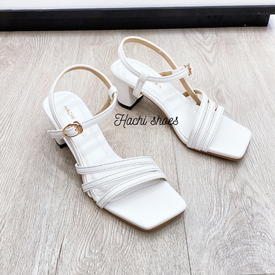 Sandal nữ gót vuông cao 5cm (ảnh thật) - hàng đẹp đế đi không trơn