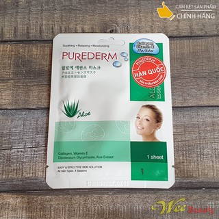 Mặt Nạ Giấy Dưỡng Da Nha Đam Purederm [01 Miếng/Gói 23g] [Hàn Quốc]