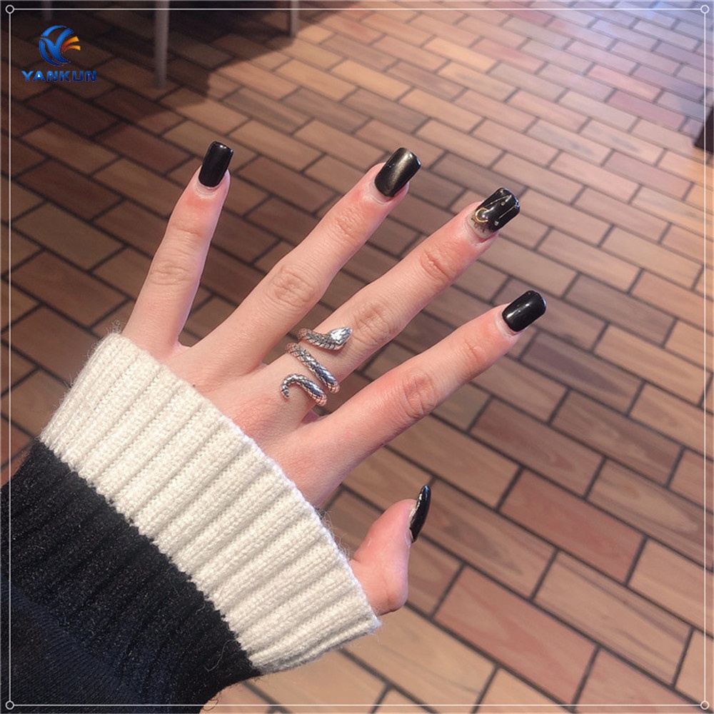 Nhẫn Hình Rắn Đính Đá Pha Lê Thời Trang Cá Tính Dành Cho Nữ