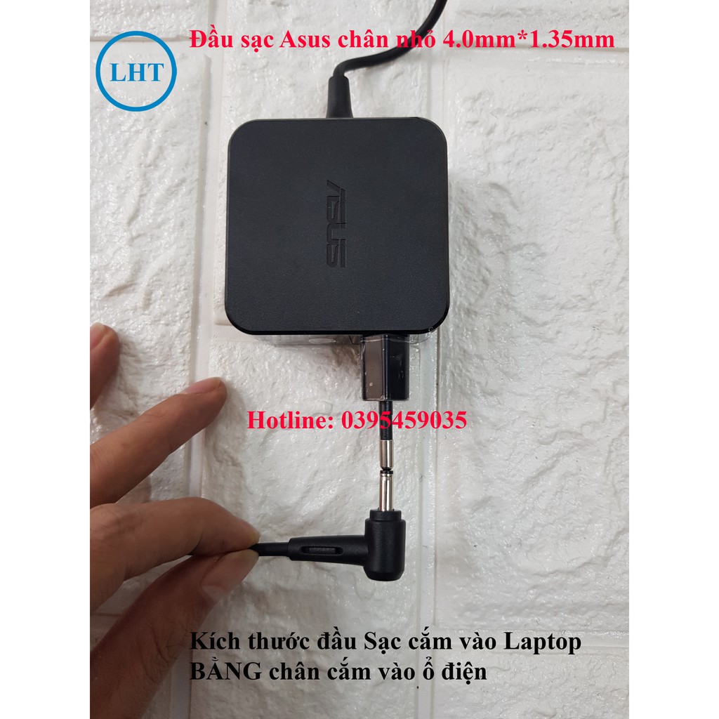 Sạc Asus 19V – 1.75A sạc vuông chân nhỏ 1.35 Zin for laptop Asus X453 X553 E402 E502