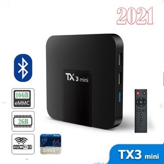 Phiên bản 2021 TV box Tx3 Mini 4k Android 6.0 Amlogic S905W Quad Core Ram 1gb +8gb và phụ kiện