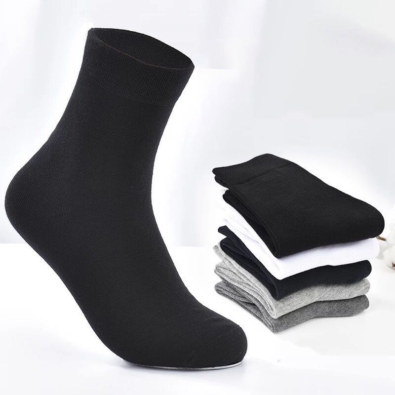 Tất Vớ Nam Cổ Cao Jengiang Vớ cổ cao cotton thấm mồ hôi vớ cao cổ nam thoáng khí T031