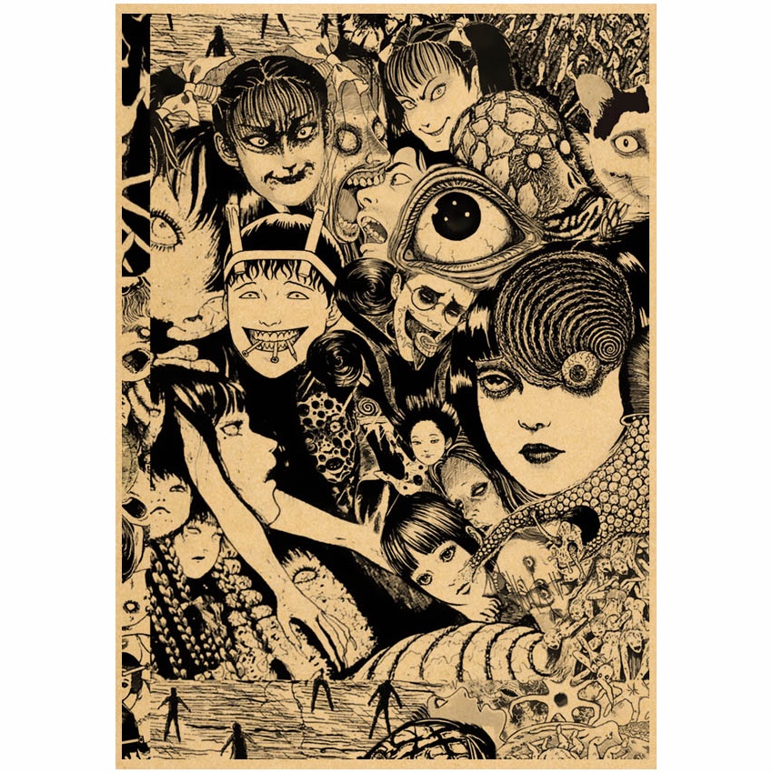 Poster Dán Tường Trang Trí In Hình Nhân Vật anime Junji Ito